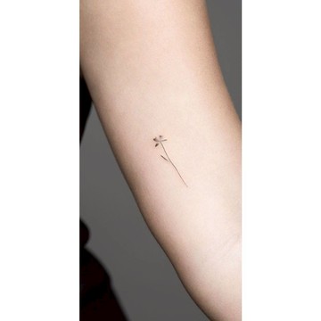 「水墨花」紋身貼紙 微刺青 IG 小清新 中國風 打卡 超美 抖音 紋身貼 創意 小心機 超美 性感 網紅 花 設計款