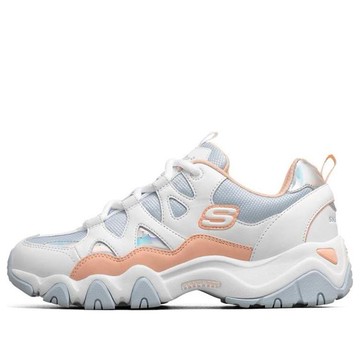 (WMNS) Skechers D'lites 2.0 'White Blue Pink'