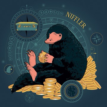 【怪獸與葛林戴華德的罪行】玻璃獸 40X40 無框掛畫