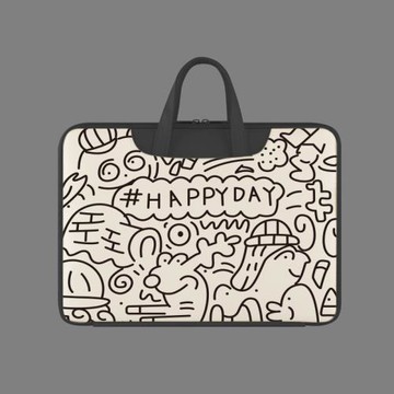 跨境批發手繪卡通筆記本手提電腦包13.3寸華為14寸聯想15.6蘋果16