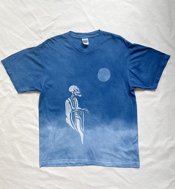 Japanblue 藍染 看著月亮就會想起你 滿月 靛藍月亮 紮染紮染