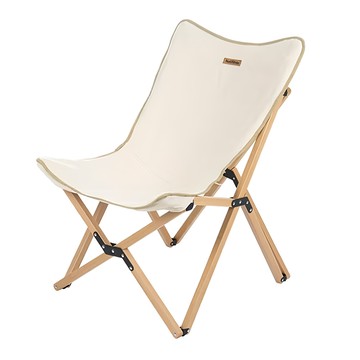 Naturehike 挪客 暮越 戶外便攜質感實木折疊椅 釣魚 休閒 附收納袋 展開43.5~44 x 50 x 68cm 收納85 x 18cm 3.24kg  1組  原木色