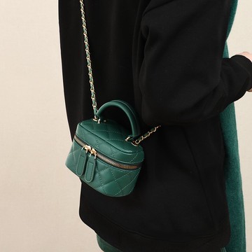 Viney包包新款時尚斜挎包鏈條包輕奢迷你小包手提包百搭真皮女包