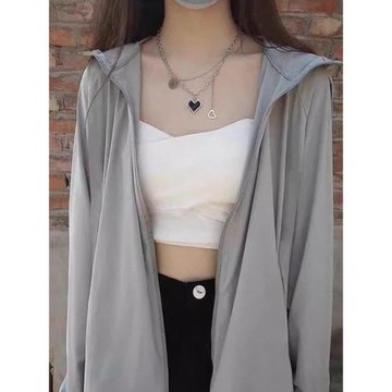 (免運)冰絲防曬衣女2025新款夏季透氣涼感輕薄外套戶外遮陽寬松防曬開衫