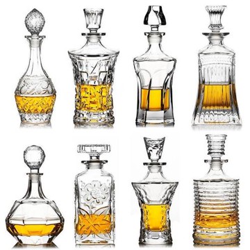 水晶玻璃洋酒瓶空瓶家用威士忌酒瓶高檔酒樽紅酒醒酒器壺儲存酒具