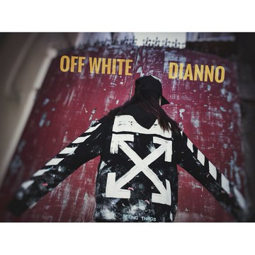 帝安諾-實體店面 Off White OW 星空外套 煙花 連帽外套 銀河 十字 箭頭 潑墨 潑漆