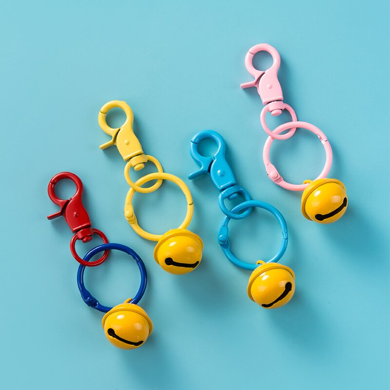 創意小鈴鐺掛件鑰匙扣個性網紅男女汽車鏈匙圈環可愛一對包包掛飾