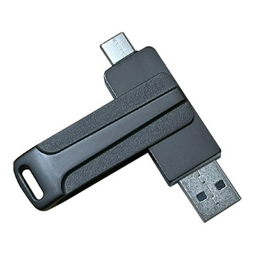 Type-C手機u盤256G適用于蘋果手機華為電腦旋轉二合一大容量優盤【宜家良品百貨】