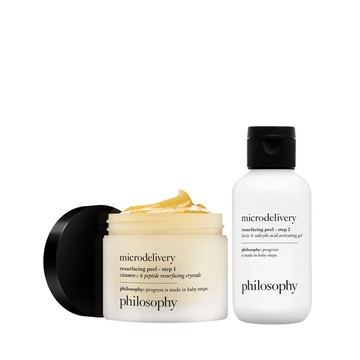 【philosophy肌膚哲理】 微導煥膚霜組（微導凝露60ml+去角質霜56.7g）