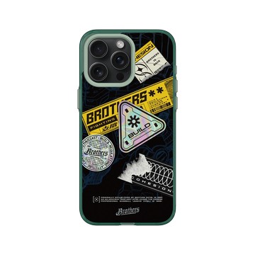 iPhone 15 Pro Max Clear 憂墨綠 - 職棒-中信兄弟 Brothers - 兄弟精神Stickers