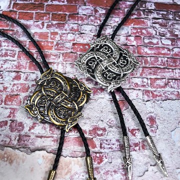 凱爾特狼 保羅領帶 Bolo Tie 皮革項鍊 皮繩領帶 長項鍊 凱爾特結