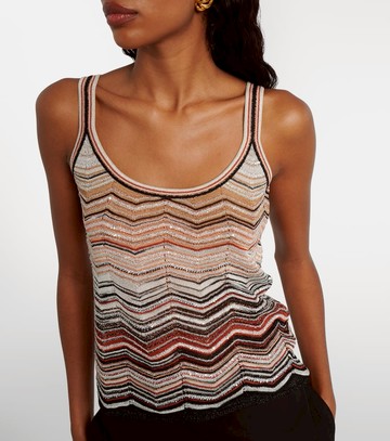 Missoni Zig Zag sequined lamé top