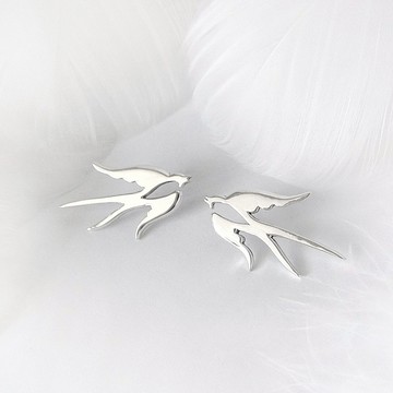 雙雙燕 / 925純銀胸釘-給她的禮物