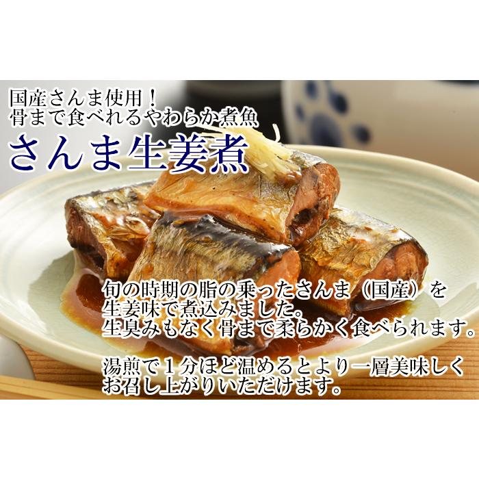 国産さばのトマト煮＆国産さんまの生姜煮 各2袋詰め合わせセット 小袖屋