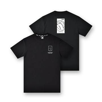 KINGO女款｜黑色印花T恤  /M-4XL/ 511108