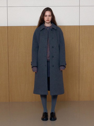 raglan long coat - charcoal