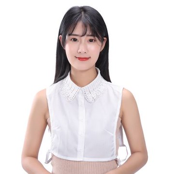 [巴黎精品] 現貨+預購 假領子襯衫領片-白色蕾絲鏤空繡花女裝配件4色a1gg44