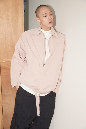 半門襟束口上衣