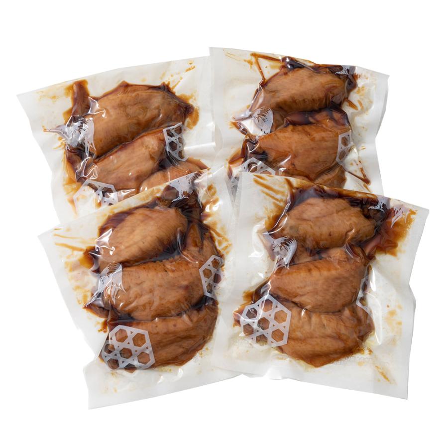 鶏三和 国産鶏の手羽煮 3本入×4袋