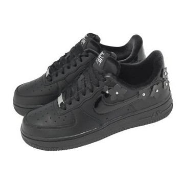 Nike 休閒鞋 Wmns Air Force 1 07 女鞋 黑 皮革 小花 AF1 IR8637-001
