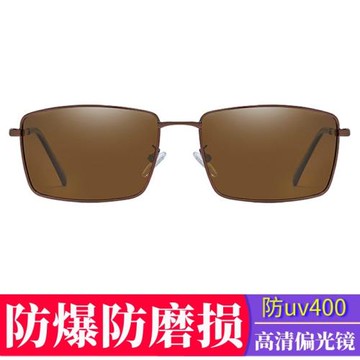 茶色墨鏡長方形單梁墨綠色太陽鏡司機偏光鏡釣魚眼鏡防強光不刺眼