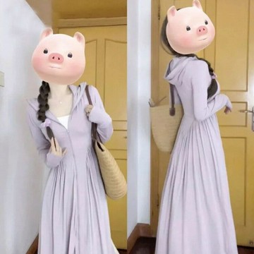 防曬衣女輕薄透氣戶外防曬服外套夏季超長款全身收腰顯瘦防曬裙新鑫弘-素時衣櫥