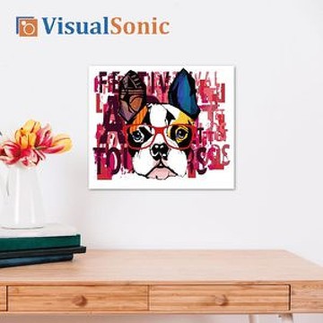 VISUAL SONIC超薄藍牙畫布音箱 Dog With Glass