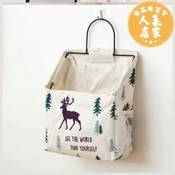 浴室防水掛袋 門上裝飾掛件收納衛生間浴室布藝防水收納掛袋宿舍床頭墻上書本雜