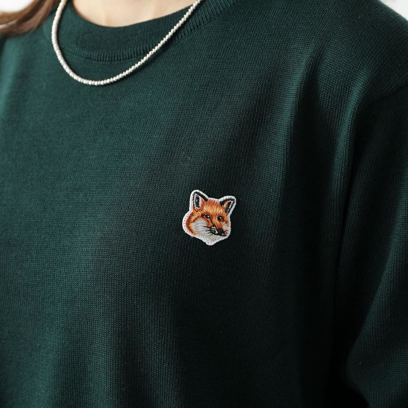 MAISON KITSUNE メゾンキツネ ニットセーター FOX HEAD PATCH CLASSIC ...