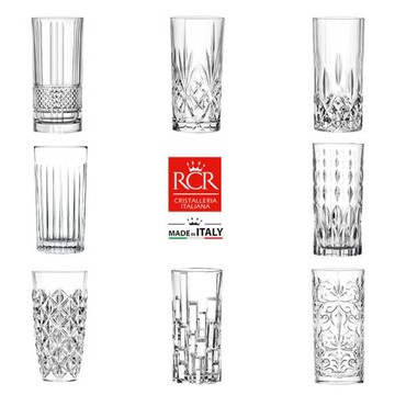 意大利進口RCR水晶玻璃杯泡茶杯水杯直身果汁飲料杯啤酒杯牛奶杯