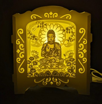 立體 釋迦摩尼佛 紙藝 燈飾 B