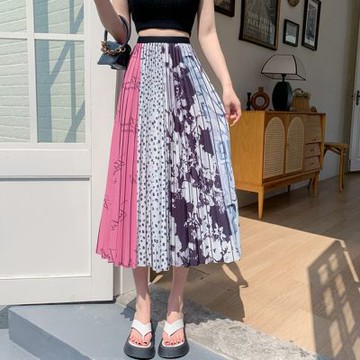 [韓國K.W.]韓國空運酷萌女孩顯瘦百褶風裙(三宅/褶皺風/壓皺/顯瘦)