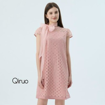 【Qiruo 奇若】春夏專櫃粉色精緻洋裝7074F 簡約個性版