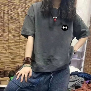 台灣现貨 100%純棉 夏季百搭上衣 大尺碼上衣 女生短袖 韓版T恤女 短袖上衣 女生上衣 休閒上衣 短袖女 可愛上衣