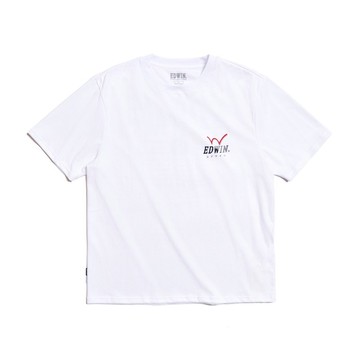 EDWIN 速度印花短袖T恤-男款 (白色) #上衣