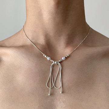 簡約男女蝴蝶結項鍊,時尚個性嘻哈鎖骨鏈