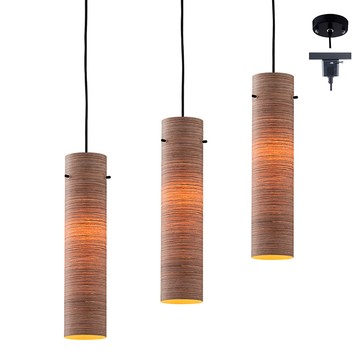 胡桃木防塵燈罩吊燈(EX-6918C)