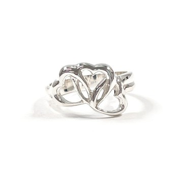 【日本直購 中古美品】11 號 蒂芙尼 TIFFANY&Co. 戒指 Triple Heart 銀 925 精品 已拋光