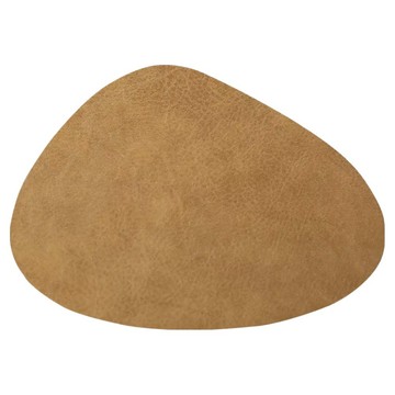 三角皮革餐墊 優質無毒耐熱PVC 2入  43.5 x 37cm  印度棕  1組