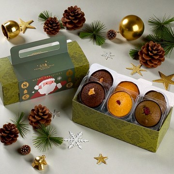 《🚚快速出貨 + 指定區間出貨 》【我願堂】聖誕老人手提磅蛋糕 禮盒 (6入)  磅蛋糕3種口味 聖誕節限定  交換禮物  推薦