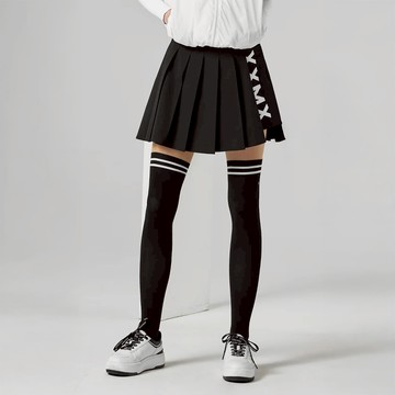 側X文字標誌過膝造型彈力止滑褲襪｜共2色｜XGFNS02H0