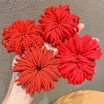 紅色皮筋頭繩女童彈性好不傷發扎頭發橡皮筋發飾寶寶發圈兒童頭飾