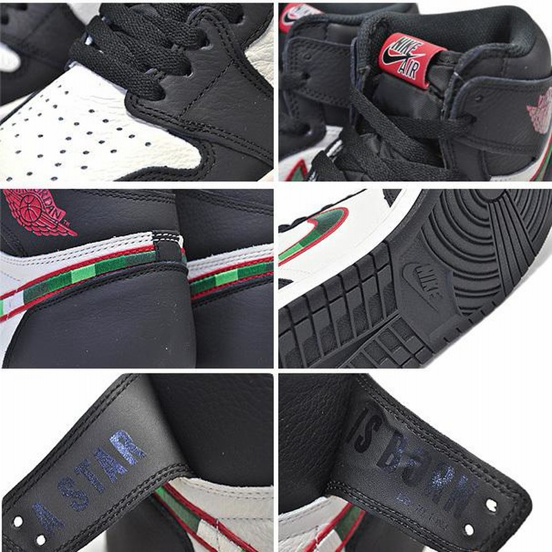 NIKE AIR JORDAN 1 RETRO HIGH OG A STAR IS BORN black/varsity red  