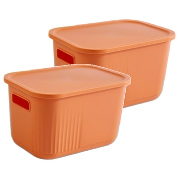 dayneeds 日需百備 Q萌撞色系附蓋收納盒 SN10-S-OG3  S號  橙色  2盒