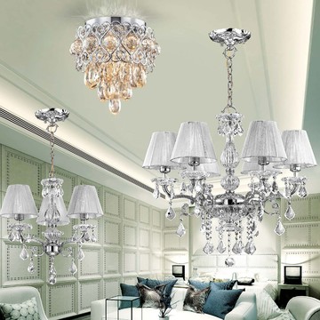 水晶吸頂燈/銀絲罩吊燈 F07-06-70711、70712、70713