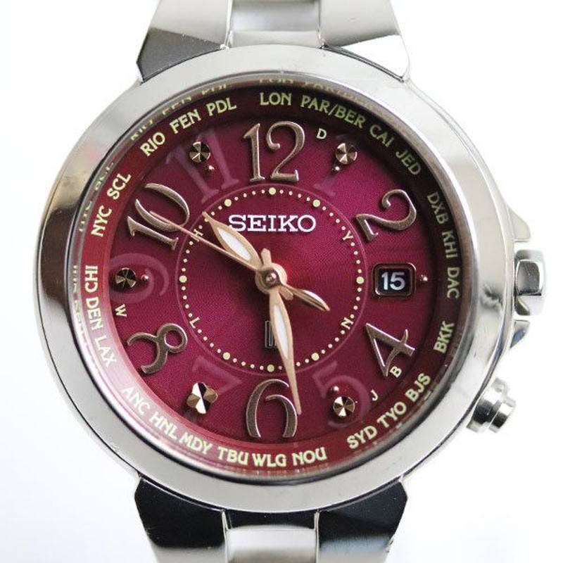 MT3711 セイコー SEIKO LUKIA ルキア チタンラッキーパスポート 電波ソーラー レディース腕時計 SSQV003/1B25-0AC0/中古/質屋出店  | LINEブランドカタログ