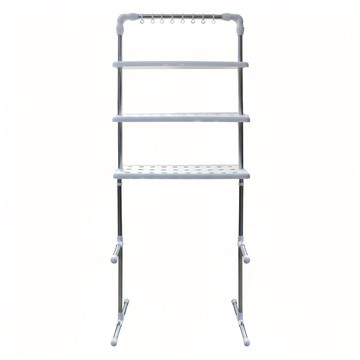 不銹鋼馬桶置物架 多用途收納架  100 x 42 x 168cm  銀色  1個