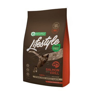 NATURE'S PROTECTION 《結紮成貓無穀鮭魚+磷蝦配方》1.5kg 無穀貓糧 Lifestyle系列