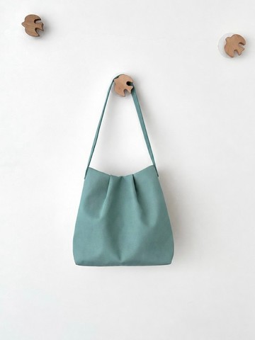 【新品】優雅隨型 / 帆布Hobo包 / 晨霧藍