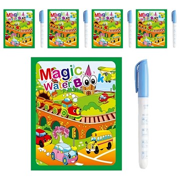 兒童塗鴉本/畫畫本 繪本 + 畫筆 5組  交通工具  不適用